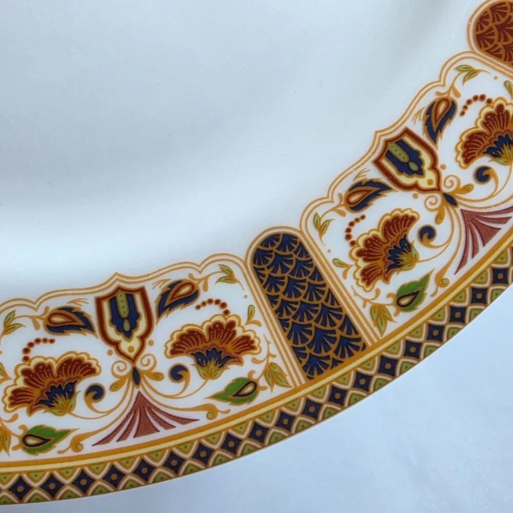 ONE Queens Imari 12 Inch Chop Plate Diamond Border with Floral Arches